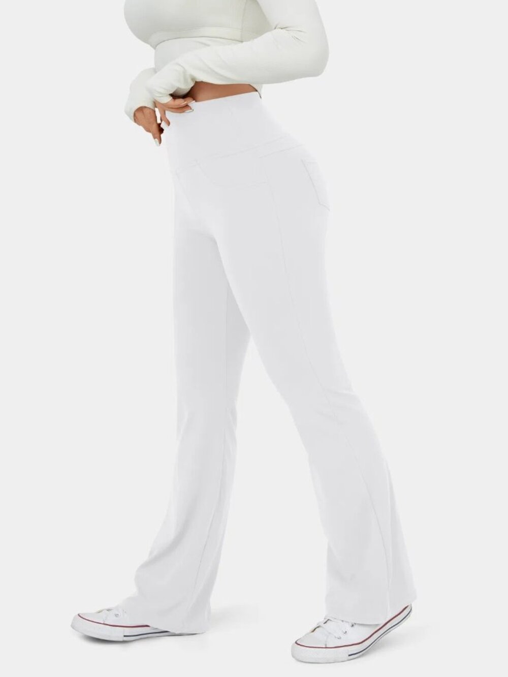 Halara 2X White DayStretch High Waisted Pocket Flare Yoga Leggings 50% off
